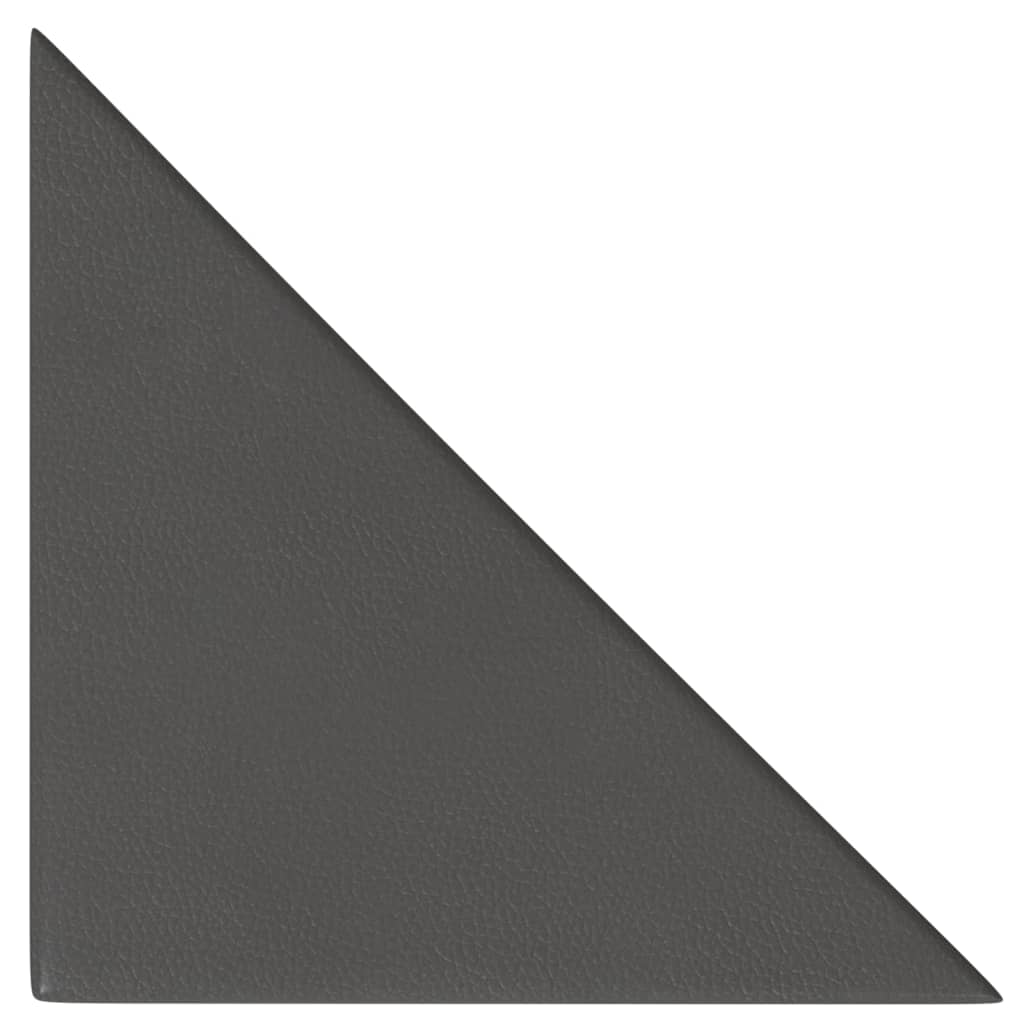 vidaXL Panouri de perete 12 buc. gri, 30x30 cm piele ecologică 0,54 m²