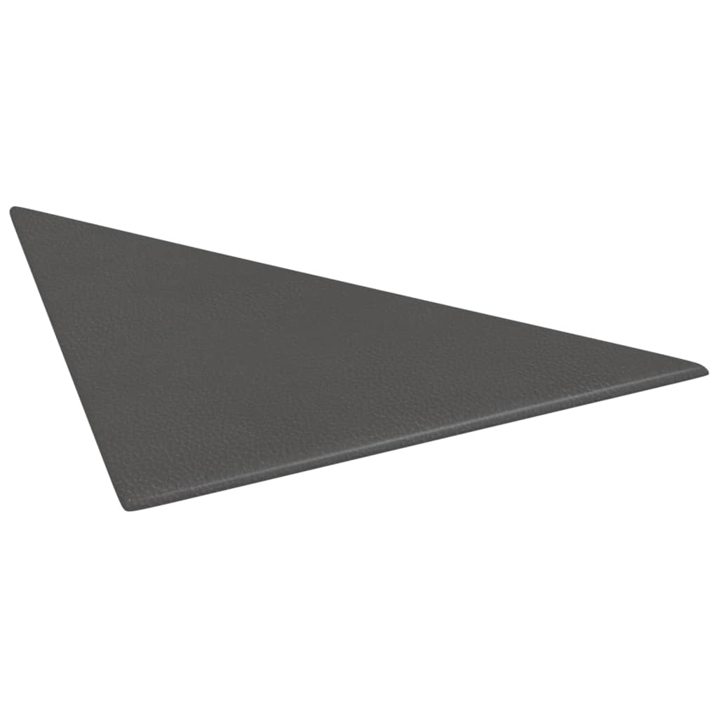 vidaXL Panouri de perete 12 buc. gri, 30x30 cm piele ecologică 0,54 m²