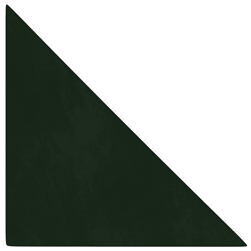 vidaXL Panouri de perete 12 buc. verde închis 30x30 cm catifea 0,54 m²