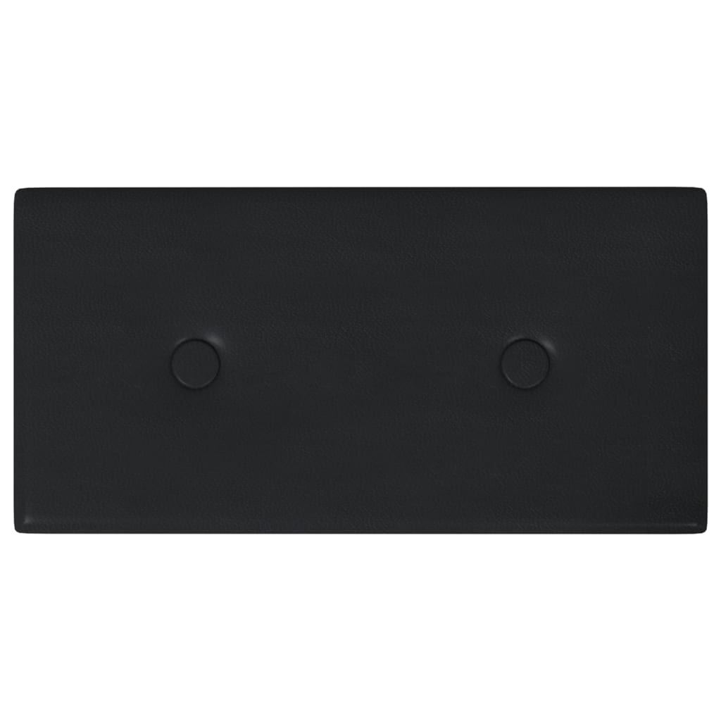 vidaXL Panouri perete 12 buc. negru 30x15 cm piele ecologică 0,54 m²