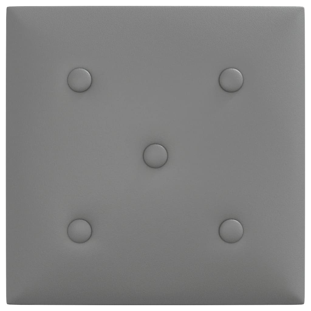 vidaXL Panouri perete 12 buc. gri, 30x30 cm, piele ecologică, 1,08 m² vidaXL Panouri perete 12 buc. gri, 30x30 cm, piele ecologică, 1,08 m²