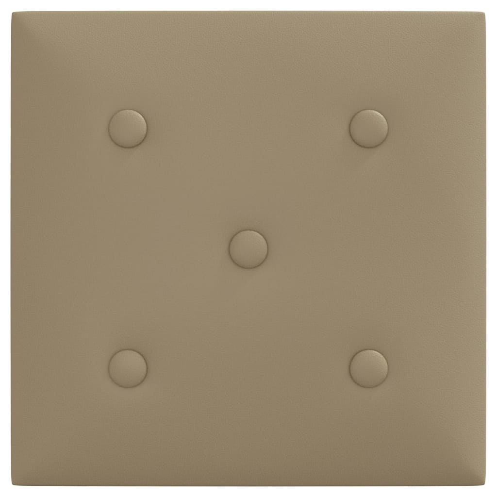 vidaXL Panouri de perete 12 buc. cappuccino 30x30 cm piele eco 1,08 m² vidaXL Panouri de perete 12 buc. cappuccino 30x30 cm piele eco 1,08 m²