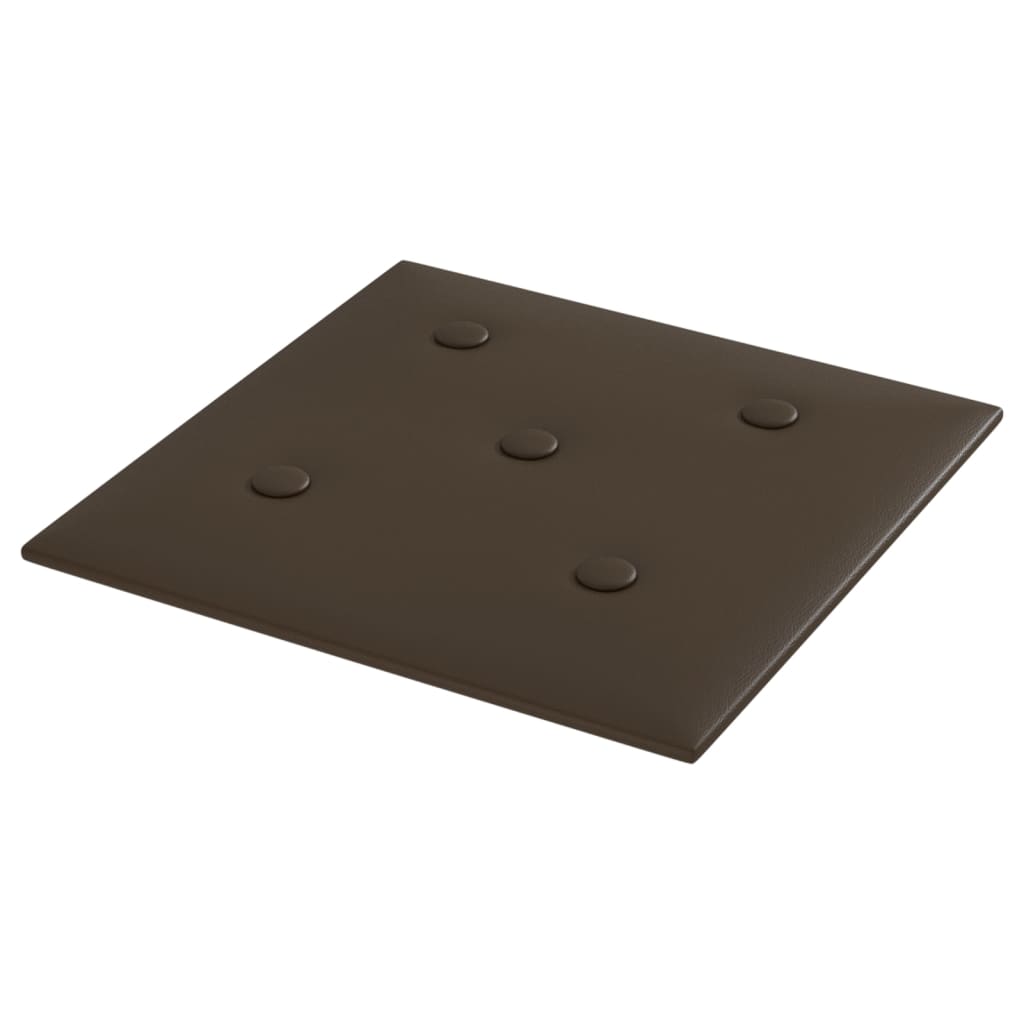 vidaXL Panouri perete 12 buc. maro, 30x30 cm, piele ecologică 1,08 m² vidaXL Panouri perete 12 buc. maro, 30x30 cm, piele ecologică 1,08 m²