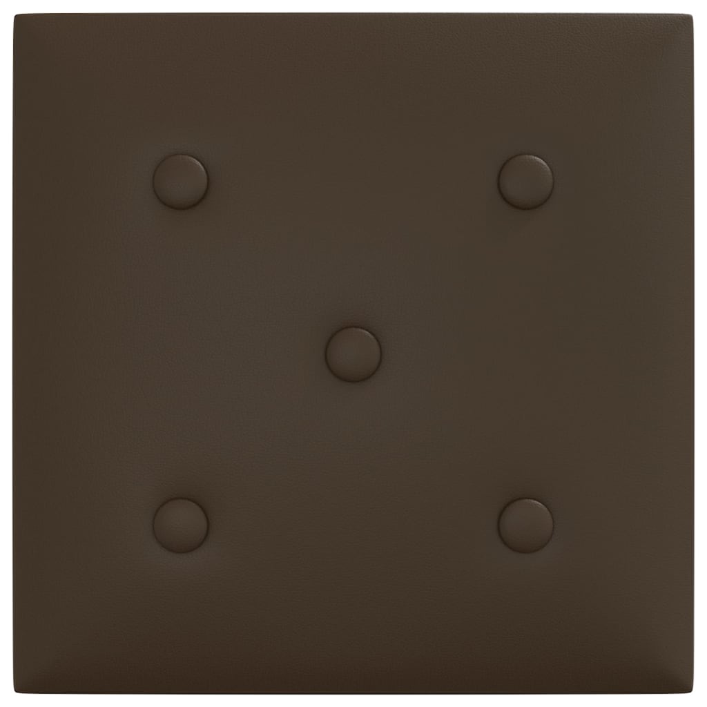 vidaXL Panouri perete 12 buc. maro, 30x30 cm, piele ecologică 1,08 m² vidaXL Panouri perete 12 buc. maro, 30x30 cm, piele ecologică 1,08 m²