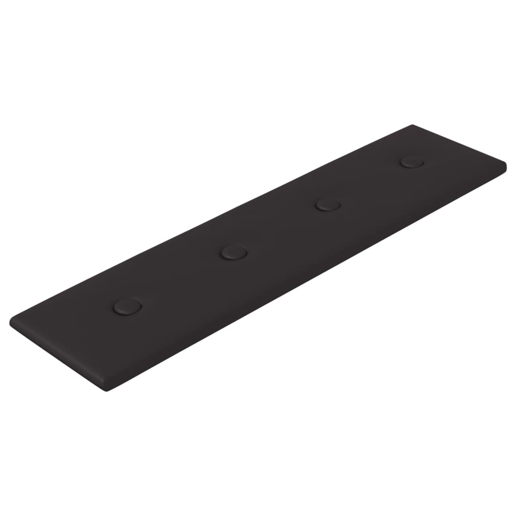 vidaXL Panouri perete 12 buc. negru, 60x15 cm, piele ecologică 1,08 m² vidaXL Panouri perete 12 buc. negru, 60x15 cm, piele ecologică 1,08 m²