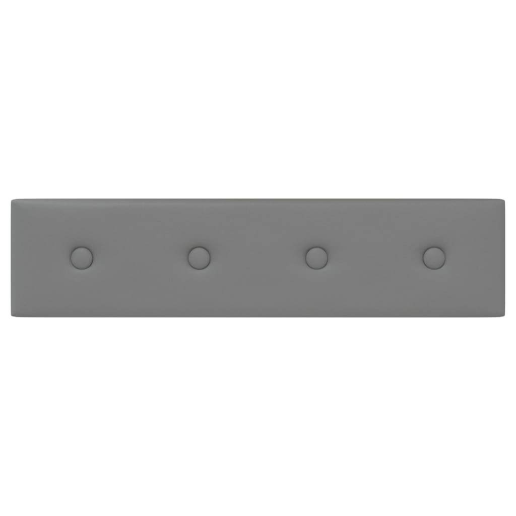 vidaXL Panouri perete 12 buc. gri 60x15 cm, piele ecologică, 1,08 m² vidaXL Panouri perete 12 buc. gri 60x15 cm, piele ecologică, 1,08 m²