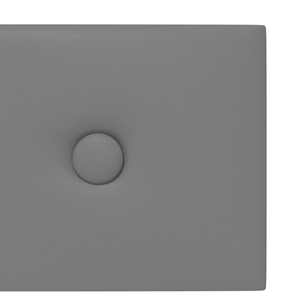 vidaXL Panouri perete 12 buc. gri 60x15 cm, piele ecologică, 1,08 m² vidaXL Panouri perete 12 buc. gri 60x15 cm, piele ecologică, 1,08 m²
