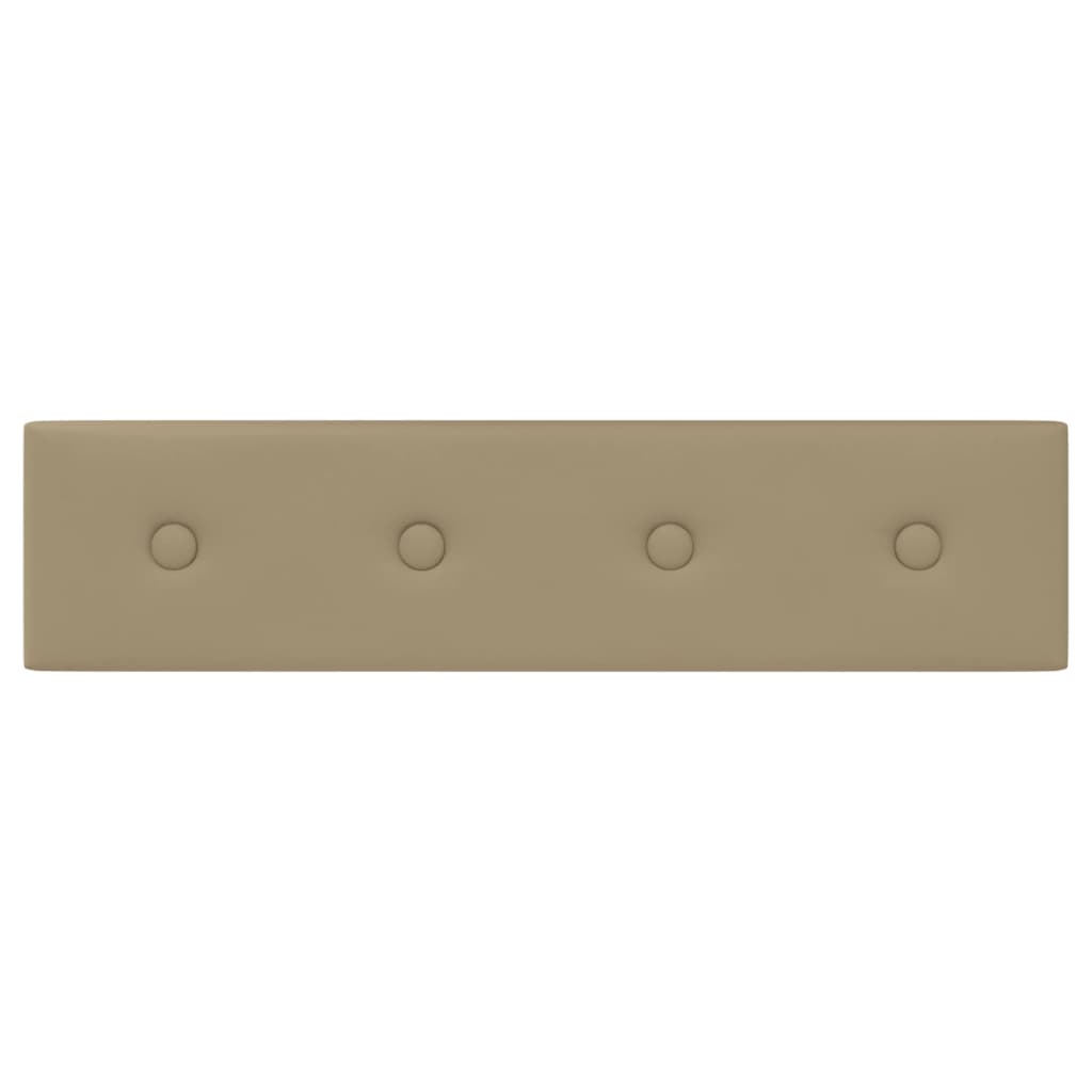 vidaXL Panouri perete 12 buc. cappuccino, 60x15 cm, piele eco 1,08 m²