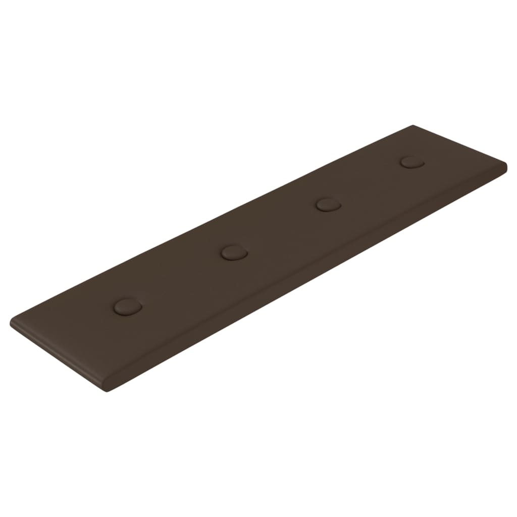 vidaXL Panouri perete 12 buc. maro, 60x15 cm, piele ecologică, 1,08 m² vidaXL Panouri perete 12 buc. maro, 60x15 cm, piele ecologică, 1,08 m²