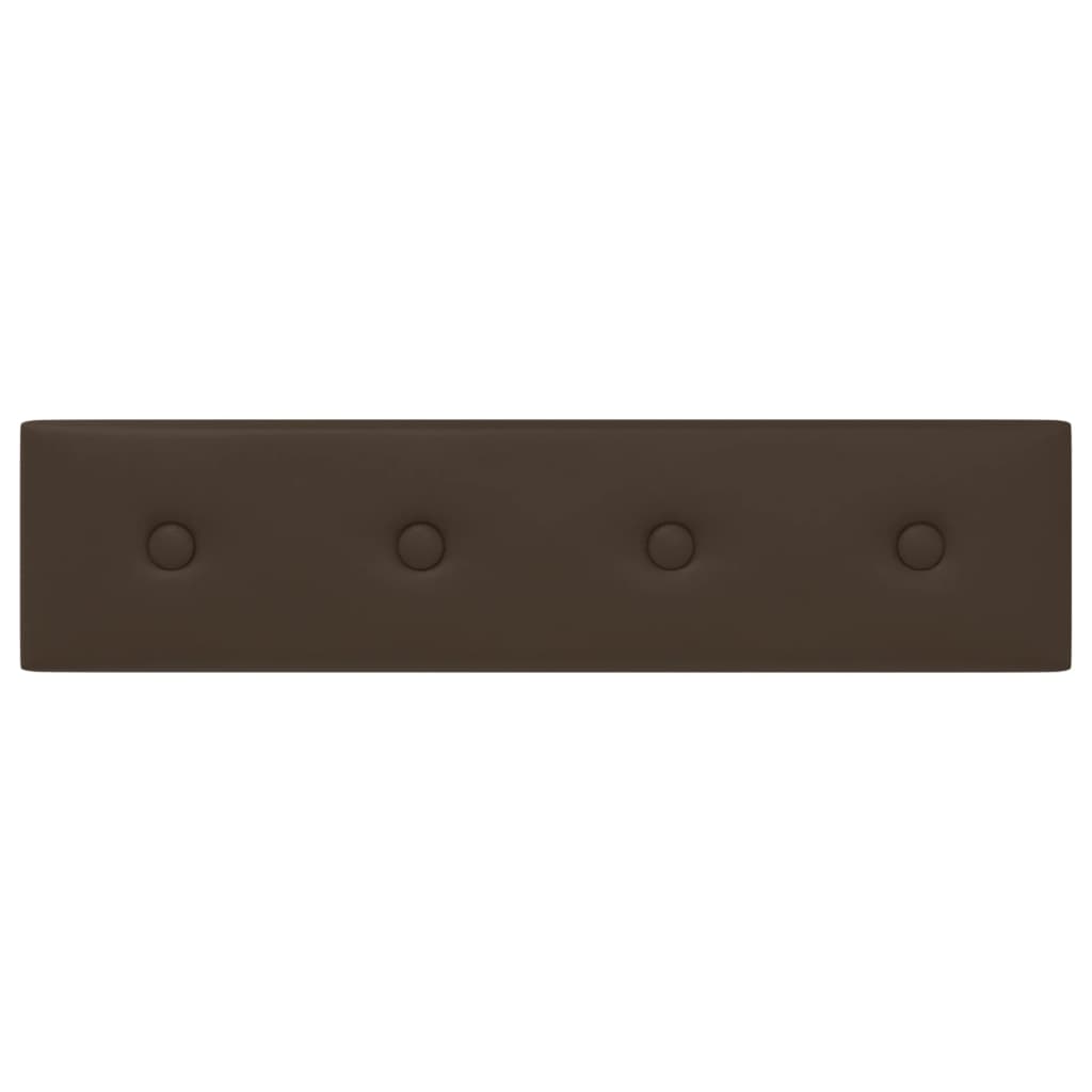 vidaXL Panouri perete 12 buc. maro, 60x15 cm, piele ecologică, 1,08 m² vidaXL Panouri perete 12 buc. maro, 60x15 cm, piele ecologică, 1,08 m²