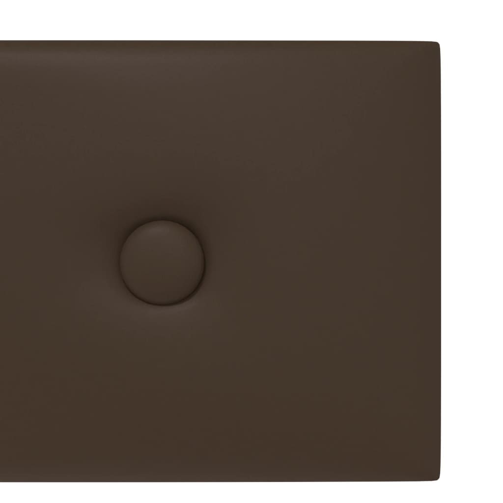 vidaXL Panouri perete 12 buc. maro, 60x15 cm, piele ecologică, 1,08 m² vidaXL Panouri perete 12 buc. maro, 60x15 cm, piele ecologică, 1,08 m²