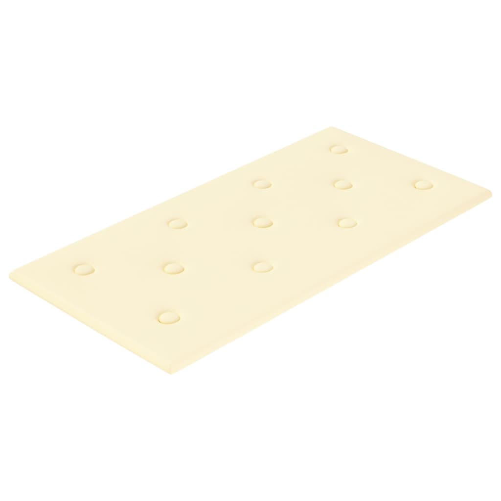 vidaXL Panouri de perete 12 buc. crem 60x30 cm piele ecologică 2,16 m²