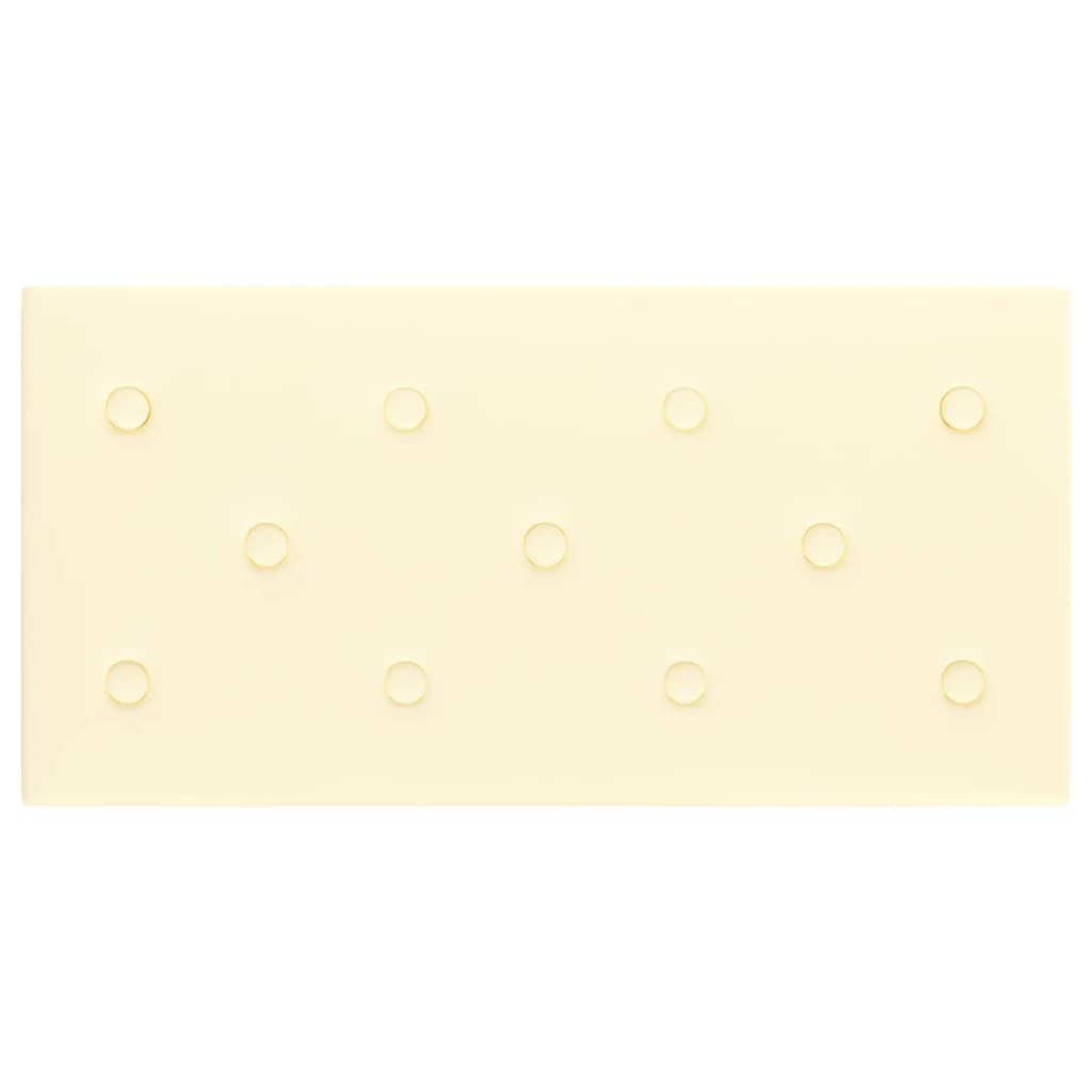 vidaXL Panouri de perete 12 buc. crem 60x30 cm piele ecologică 2,16 m²