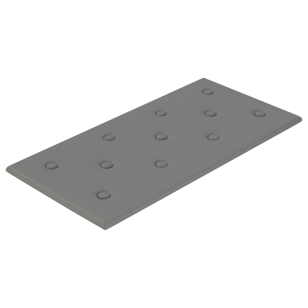 vidaXL Panouri de perete 12 buc. gri 60x30 cm piele ecologică 2,16 m²