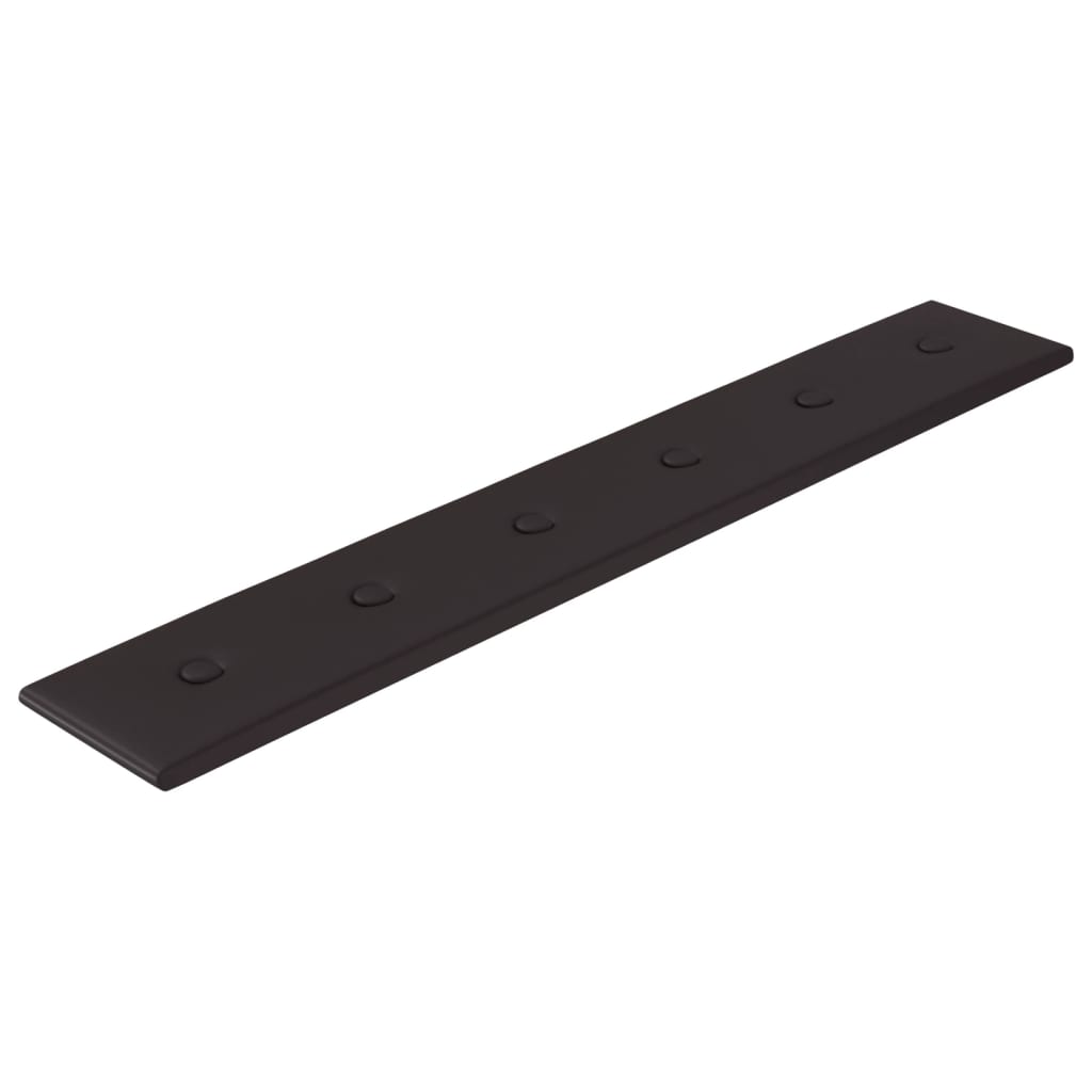 vidaXL Panouri perete 12 buc. negru, 90x15 cm piele ecologică 1,62 m² vidaXL Panouri perete 12 buc. negru, 90x15 cm piele ecologică 1,62 m²