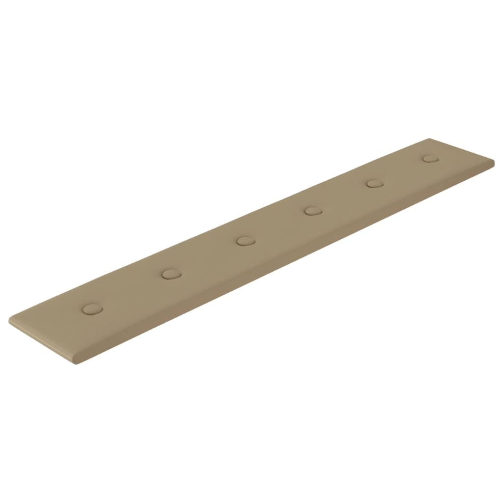 vidaXL Panouri de perete 12 buc. cappuccino 90x15 cm piele eco 1,62 m² vidaXL Panouri de perete 12 buc. cappuccino 90x15 cm piele eco 1,62 m²