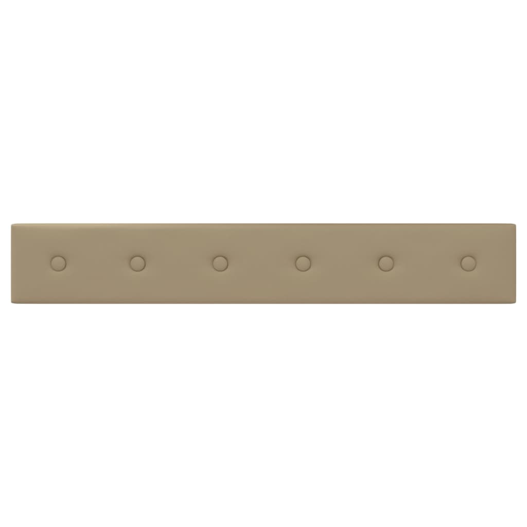 vidaXL Panouri de perete 12 buc. cappuccino 90x15 cm piele eco 1,62 m² vidaXL Panouri de perete 12 buc. cappuccino 90x15 cm piele eco 1,62 m²