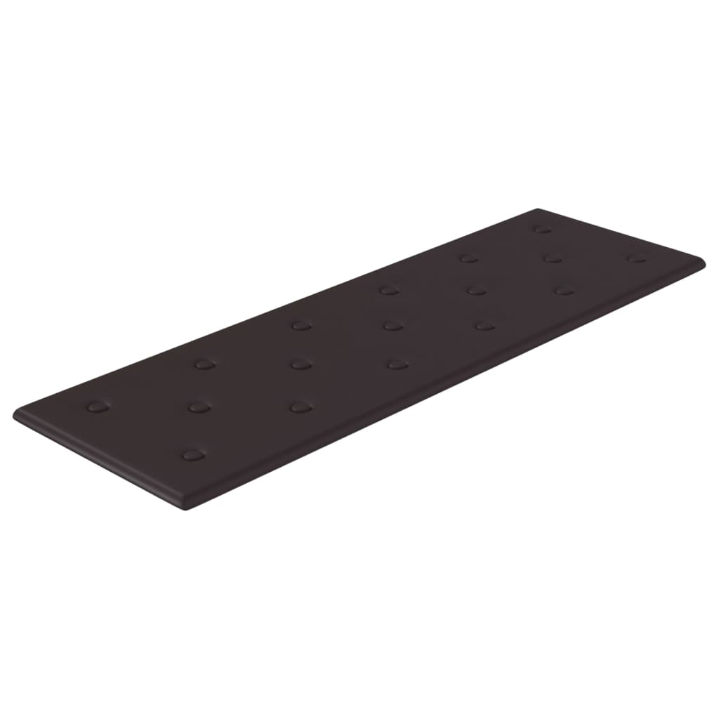 vidaXL Panouri de perete 12 buc. negru, 90x30 cm, piele eco 3,24 m²
