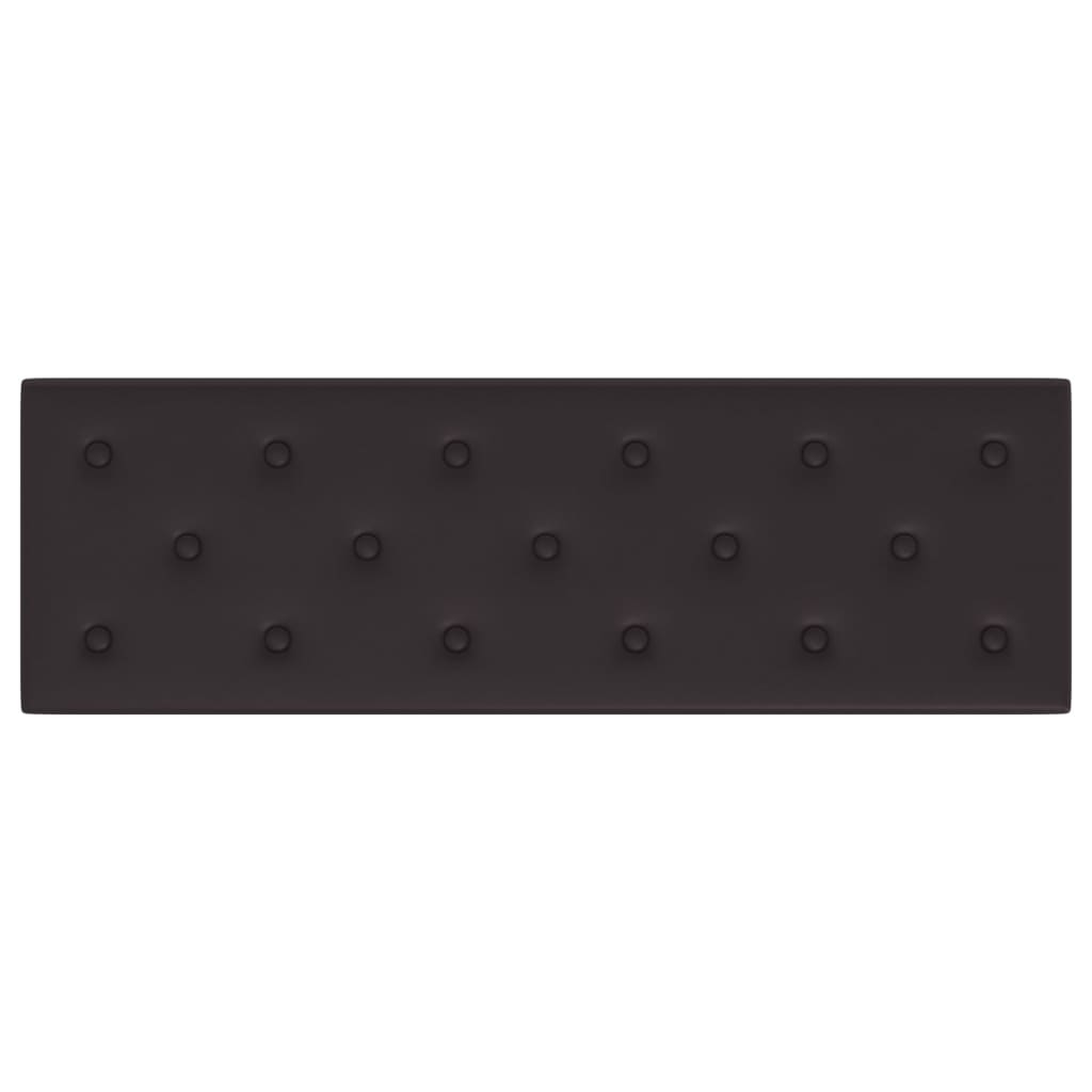 vidaXL Panouri de perete 12 buc. negru, 90x30 cm, piele eco 3,24 m²