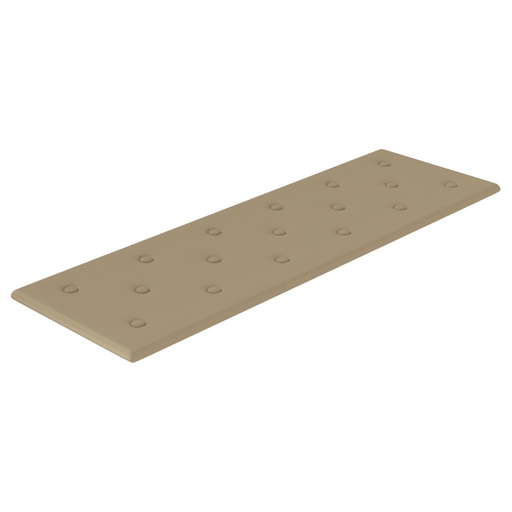 vidaXL Panouri de perete 12 buc. cappuccino 90x30 cm piele eco 3,24 m²