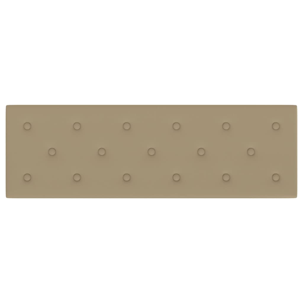 vidaXL Panouri de perete 12 buc. cappuccino 90x30 cm piele eco 3,24 m²