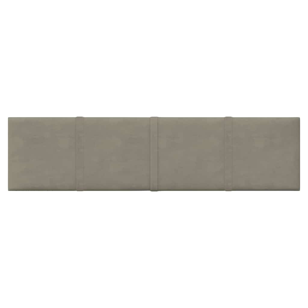 vidaXL Panouri de perete 12 buc. gri deschis 60x15 cm catifea 1,08 m² vidaXL Panouri de perete 12 buc. gri deschis 60x15 cm catifea 1,08 m²