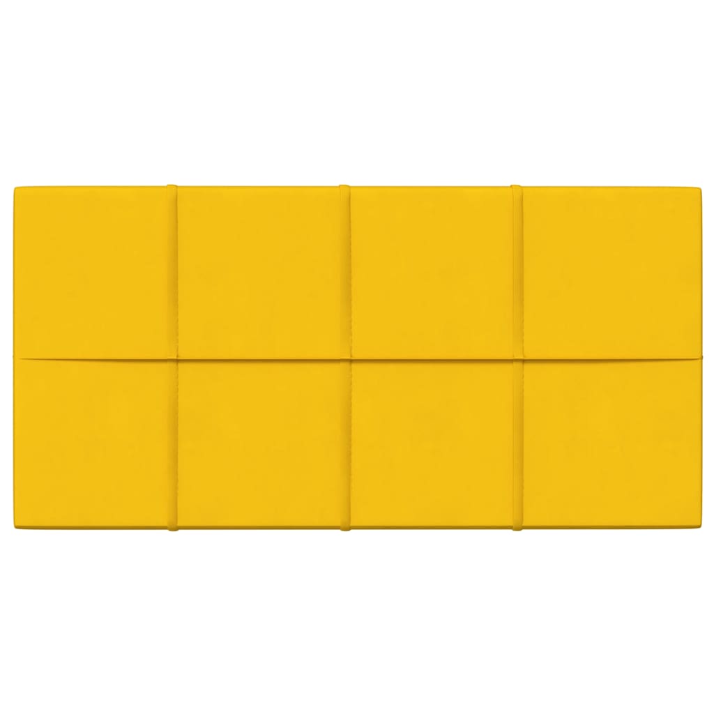 vidaXL Panouri de perete 12 buc. galben 60x30 cm catifea 2,16 m²