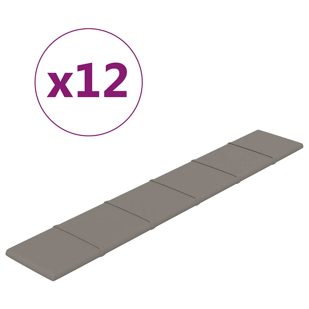 vidaXL Panouri de perete 12 buc. gri deschis 90x15 cm catifea 1,62 m² vidaXL Panouri de perete 12 buc. gri deschis 90x15 cm catifea 1,62 m²