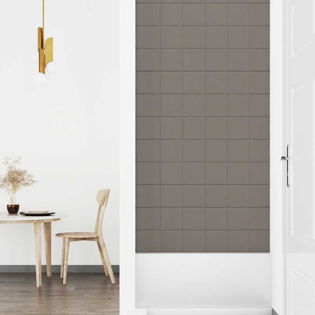 vidaXL Panouri de perete 12 buc. gri deschis 90x15 cm catifea 1,62 m² vidaXL Panouri de perete 12 buc. gri deschis 90x15 cm catifea 1,62 m²