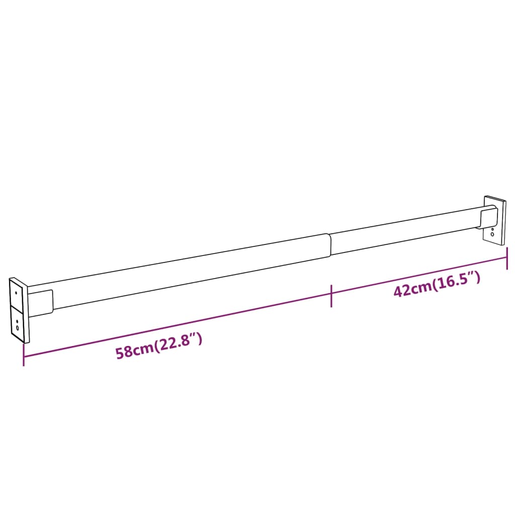 vidaXL Șine telescopice pentru dulap, 2 buc., argintiu, 58-100 cm vidaXL Șine telescopice pentru dulap, 2 buc., argintiu, 58-100 cm
