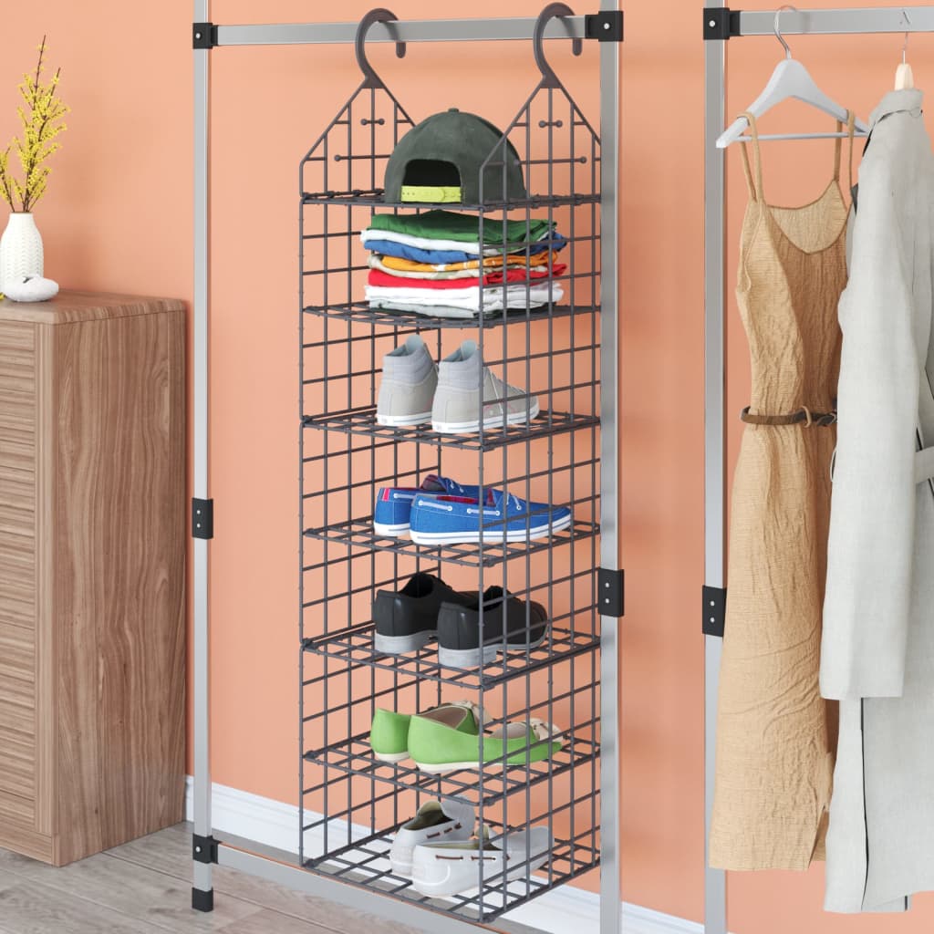 vidaXL Organizator pentru dulap suspendat, cu 7 rafturi vidaXL Organizator pentru dulap suspendat, cu 7 rafturi
