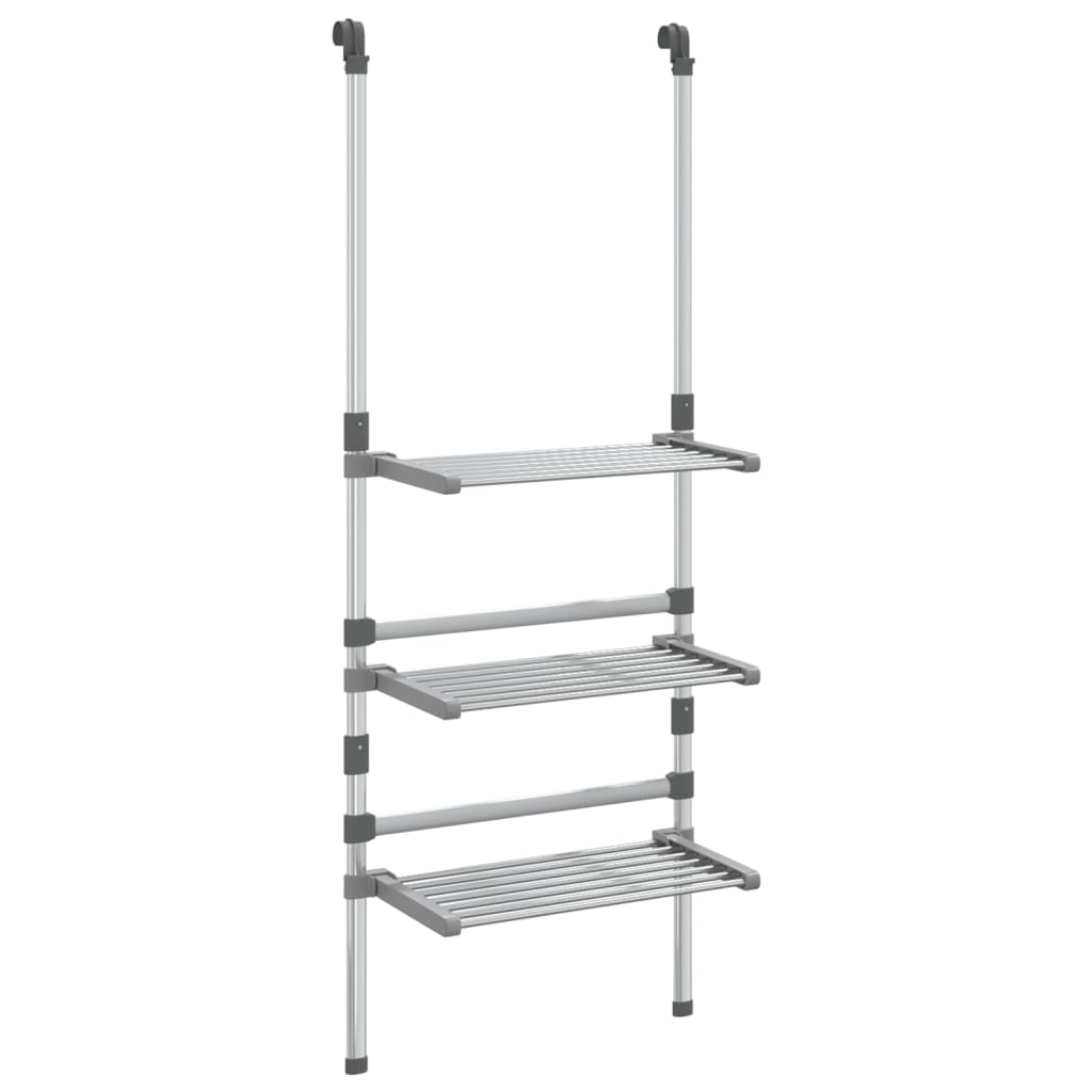 vidaXL Suport de uscare rufe suspendat, 3 niveluri, aluminiu