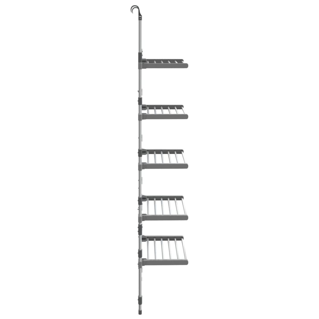 vidaXL Suport de uscare rufe suspendat, 5 niveluri, aluminiu vidaXL Suport de uscare rufe suspendat, 5 niveluri, aluminiu