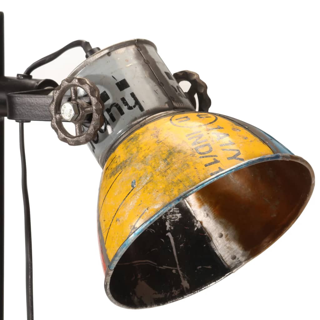 vidaXL Lampă de podea cu 2 abajururi, multicolor, E27 vidaXL Lampă de podea cu 2 abajururi, multicolor, E27