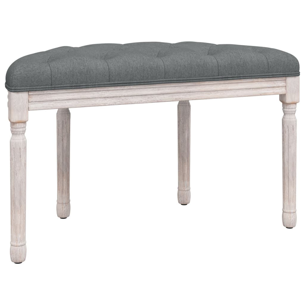 vidaXL Bancă, gri închis, 81,5x41x49 cm, material textil vidaXL Bancă, gri închis, 81,5x41x49 cm, material textil
