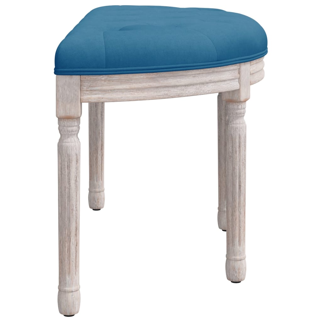 vidaXL Bancă, albastru, 81,5x41x49 cm, catifea vidaXL Bancă, albastru, 81,5x41x49 cm, catifea