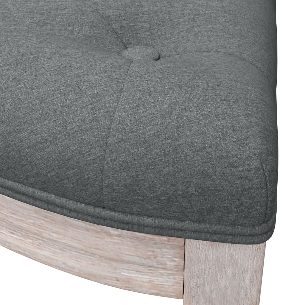 vidaXL Bancă, gri închis, 110,5x45x49 cm, material textil vidaXL Bancă, gri închis, 110,5x45x49 cm, material textil