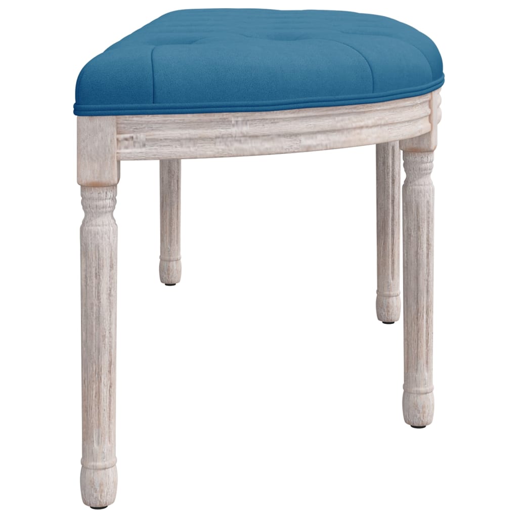 vidaXL Bancă, albastru, 110,5x45x49 cm, catifea vidaXL Bancă, albastru, 110,5x45x49 cm, catifea