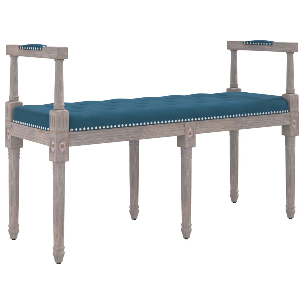 vidaXL Bancă, albastru, 110x40x70 cm, catifea vidaXL Bancă, albastru, 110x40x70 cm, catifea