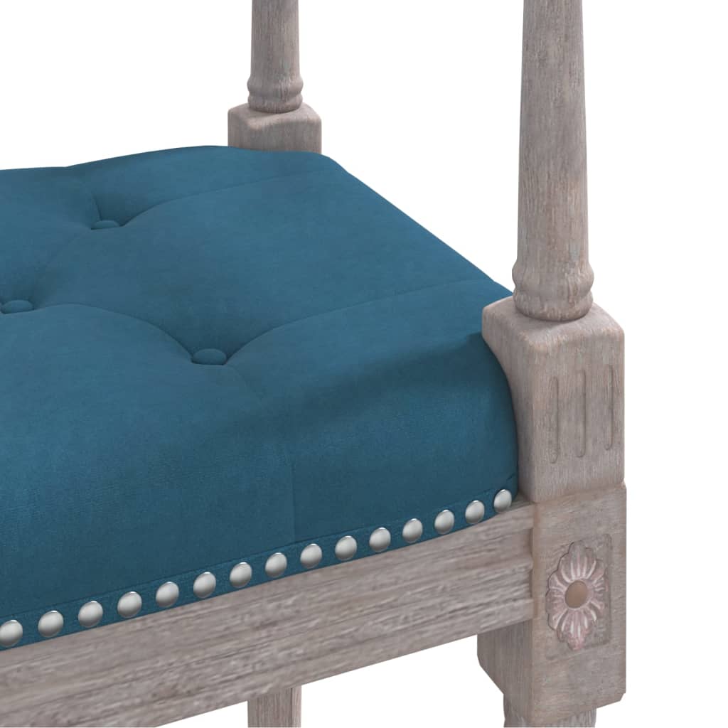 vidaXL Bancă, albastru, 110x40x70 cm, catifea vidaXL Bancă, albastru, 110x40x70 cm, catifea