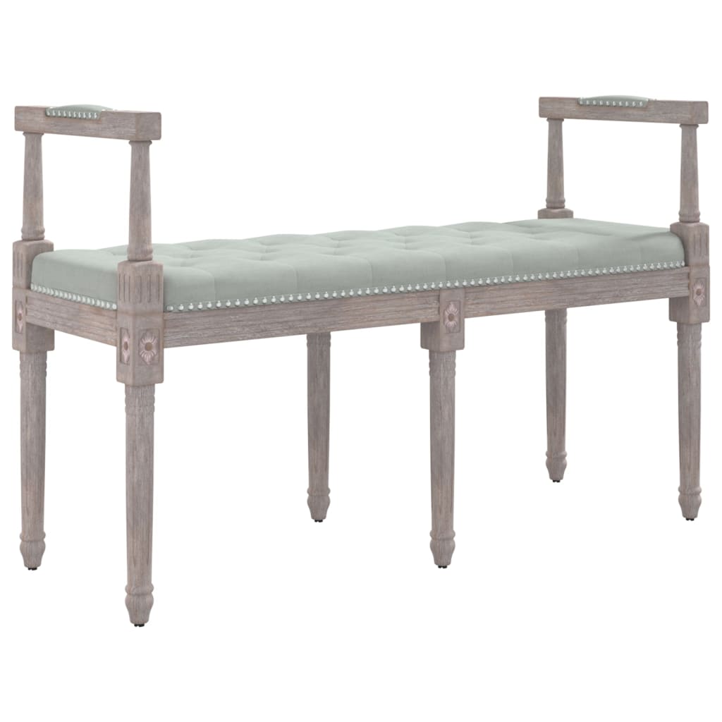vidaXL Bancă, gri deschis, 110x40x70 cm, catifea vidaXL Bancă, gri deschis, 110x40x70 cm, catifea