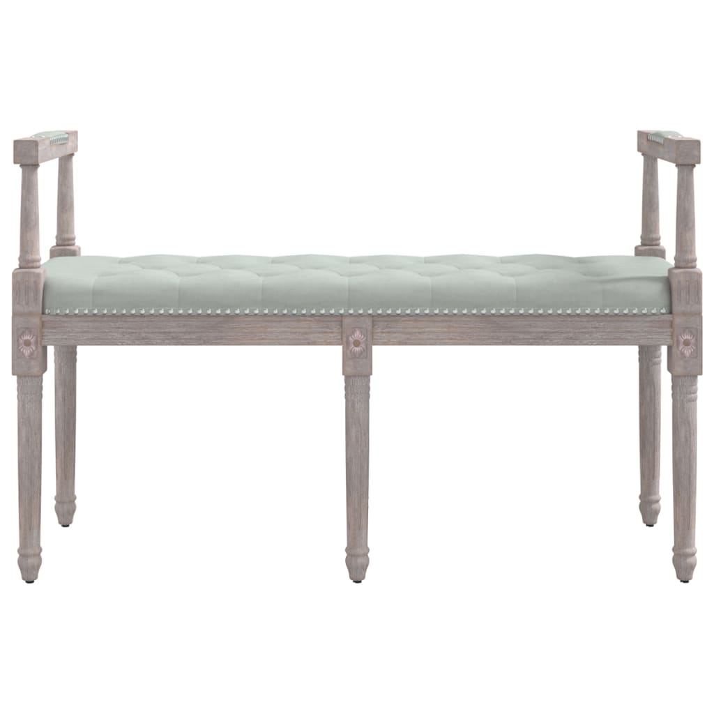 vidaXL Bancă, gri deschis, 110x40x70 cm, catifea vidaXL Bancă, gri deschis, 110x40x70 cm, catifea