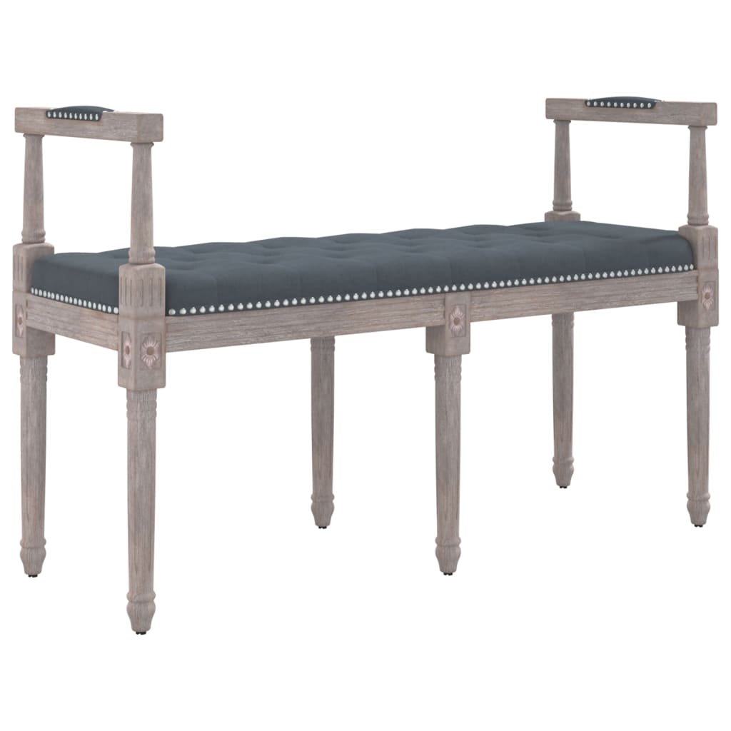vidaXL Bancă, gri închis, 110x40x70 cm, catifea vidaXL Bancă, gri închis, 110x40x70 cm, catifea