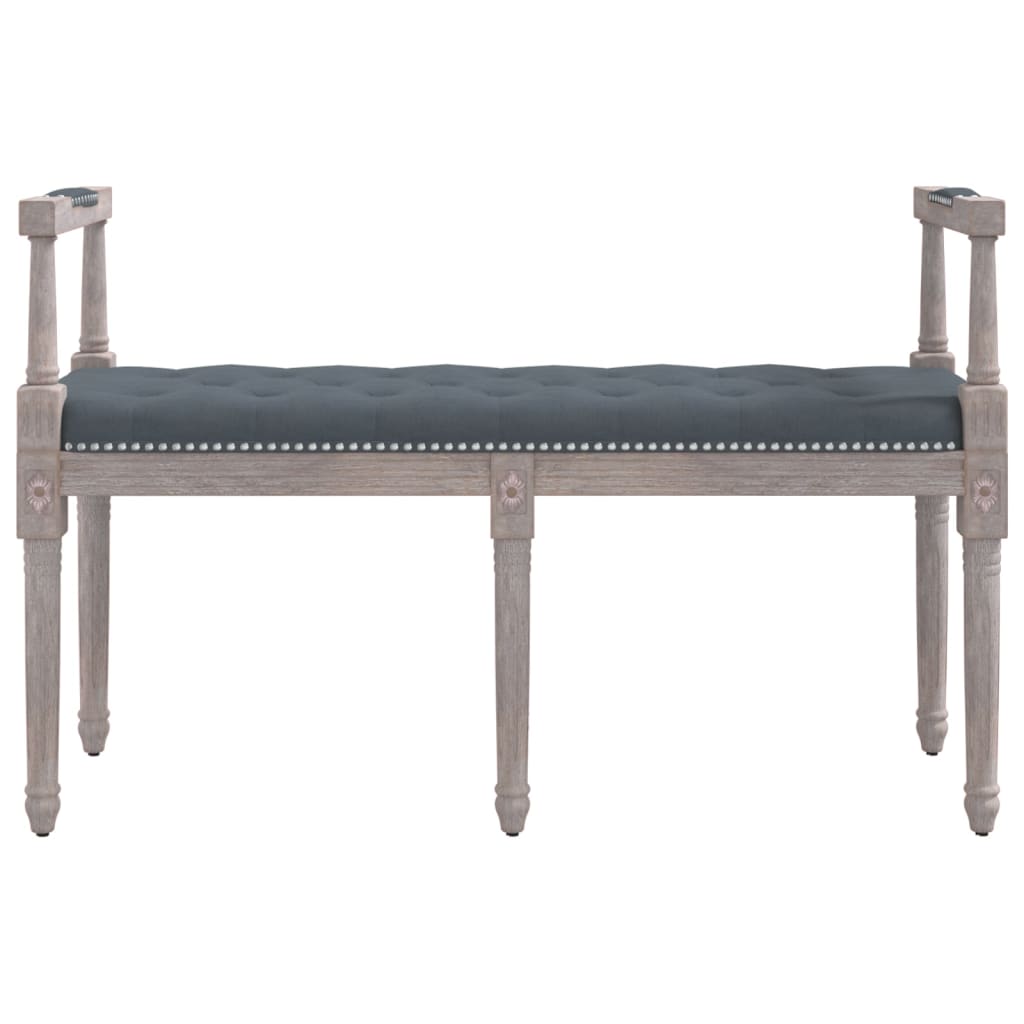 vidaXL Bancă, gri închis, 110x40x70 cm, catifea vidaXL Bancă, gri închis, 110x40x70 cm, catifea