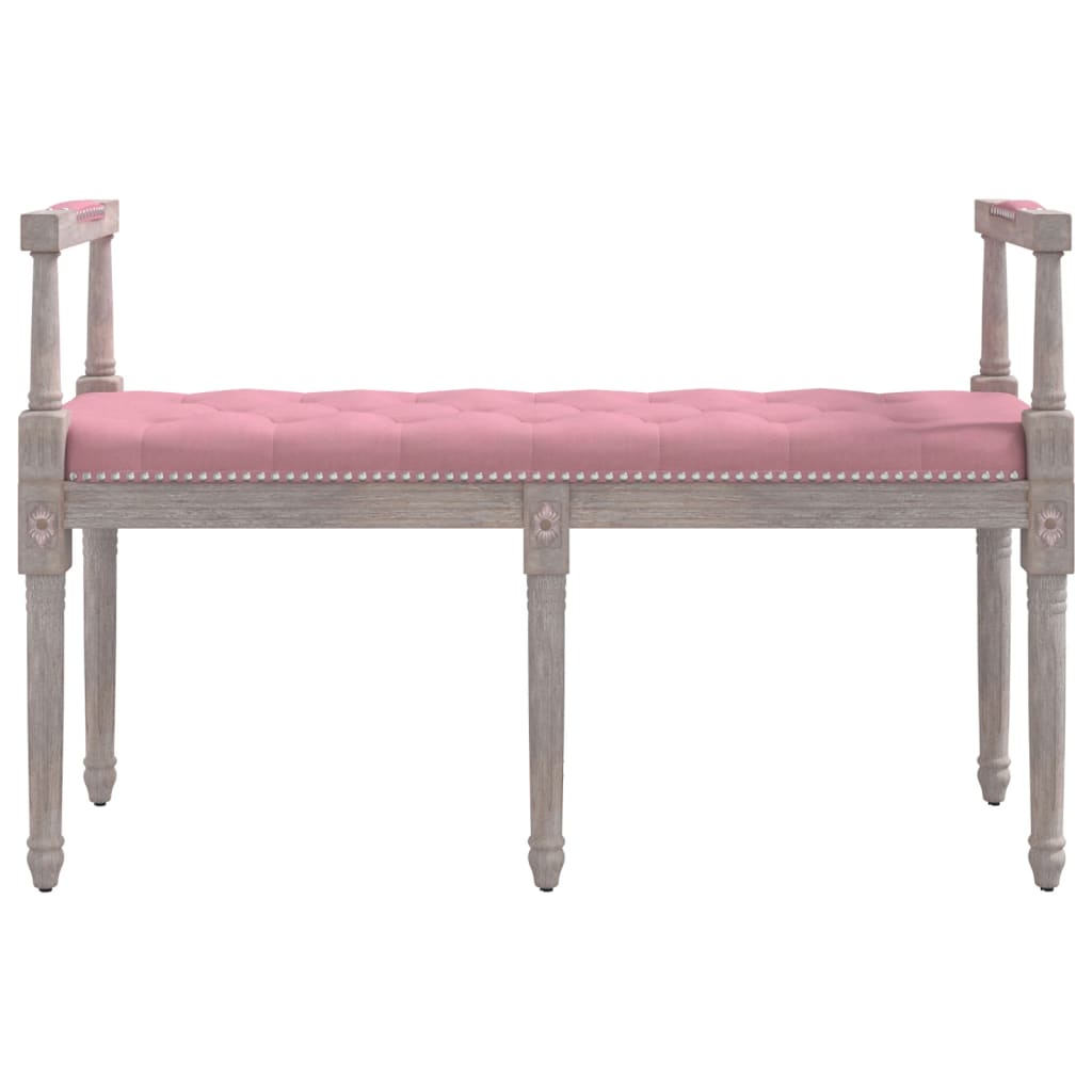 vidaXL Bancă, roz, 110x40x70 cm, catifea vidaXL Bancă, roz, 110x40x70 cm, catifea