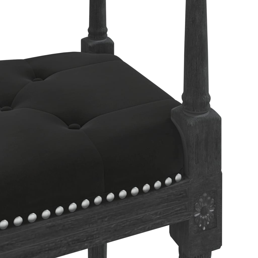 vidaXL Bancă, negru, 110x40x70 cm, catifea vidaXL Bancă, negru, 110x40x70 cm, catifea
