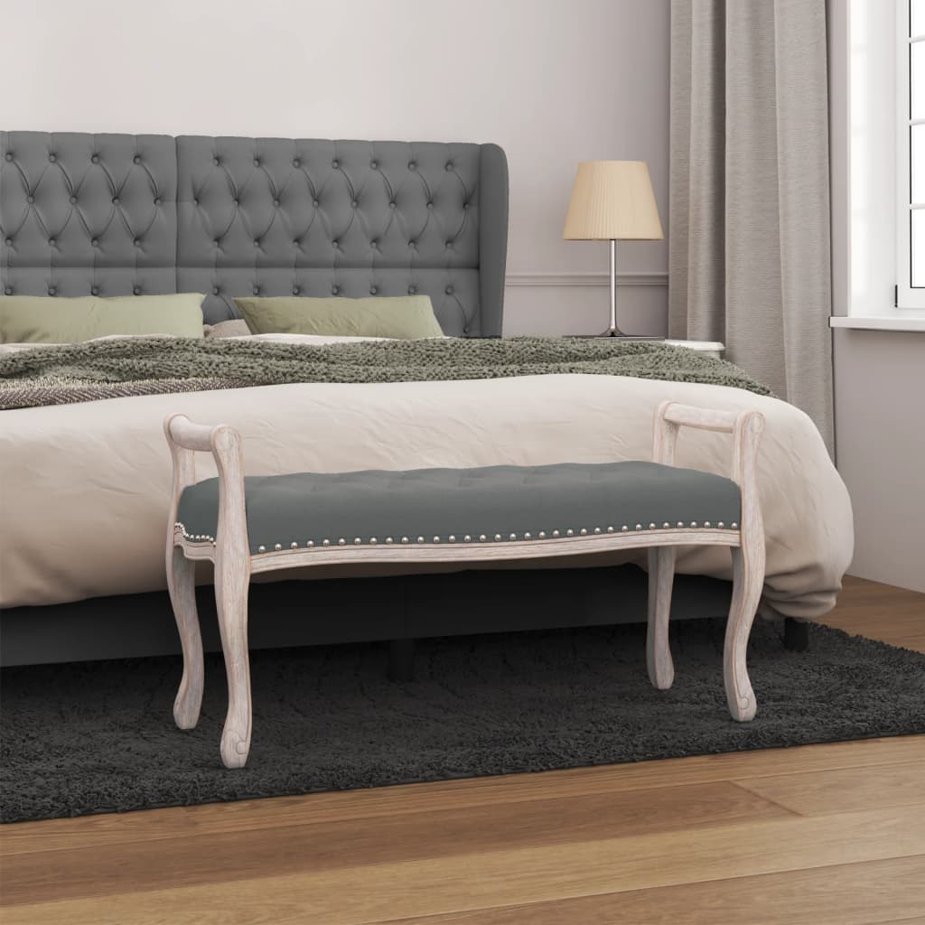 vidaXL Bancă, gri închis, 110x45x60 cm, textil vidaXL Bancă, gri închis, 110x45x60 cm, textil