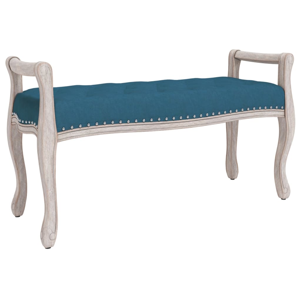 vidaXL Bancă, albastru, 110x45x60 cm, catifea vidaXL Bancă, albastru, 110x45x60 cm, catifea