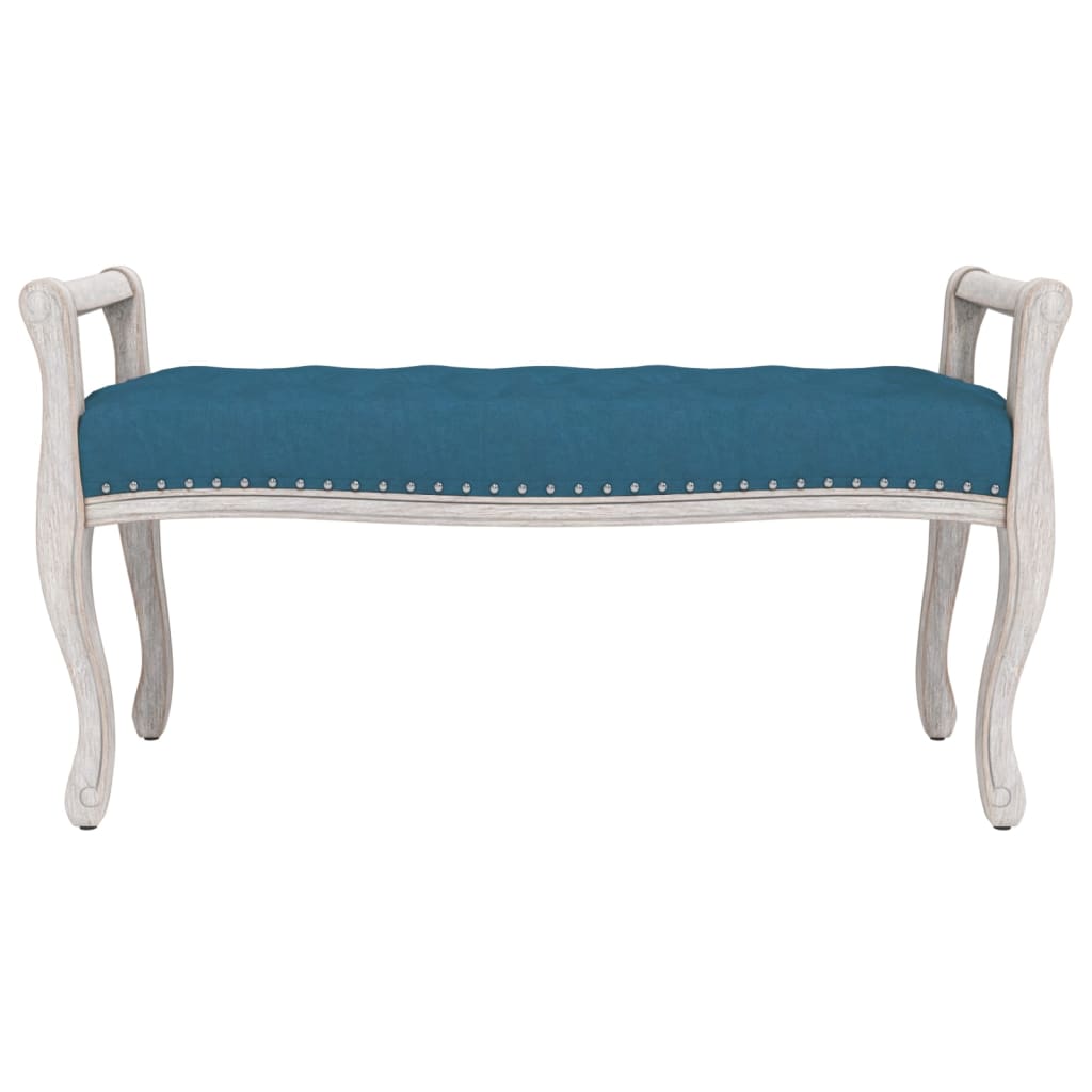 vidaXL Bancă, albastru, 110x45x60 cm, catifea vidaXL Bancă, albastru, 110x45x60 cm, catifea