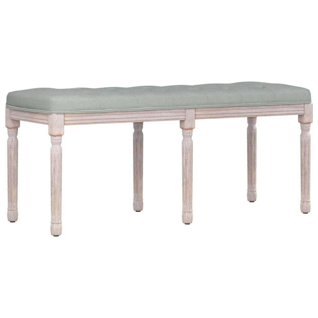 vidaXL Bancă, gri deschis, 110x40x49 cm, catifea vidaXL Bancă, gri deschis, 110x40x49 cm, catifea